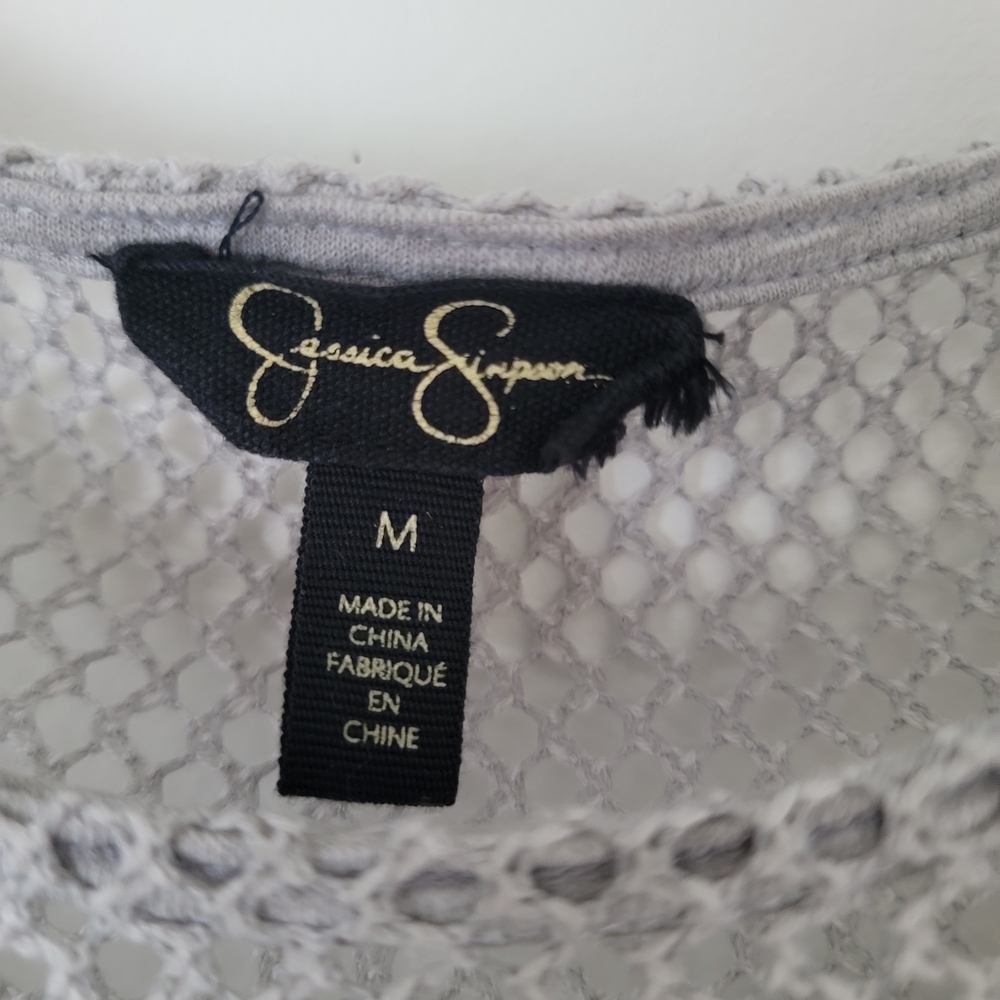 Jessica Simpson Light Gray Ruffled Sweatshirt - Picture 3 of 6